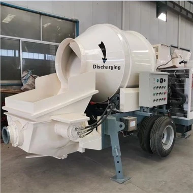 Mezcladora de concreto portátil con bomba hidráulica de remolque